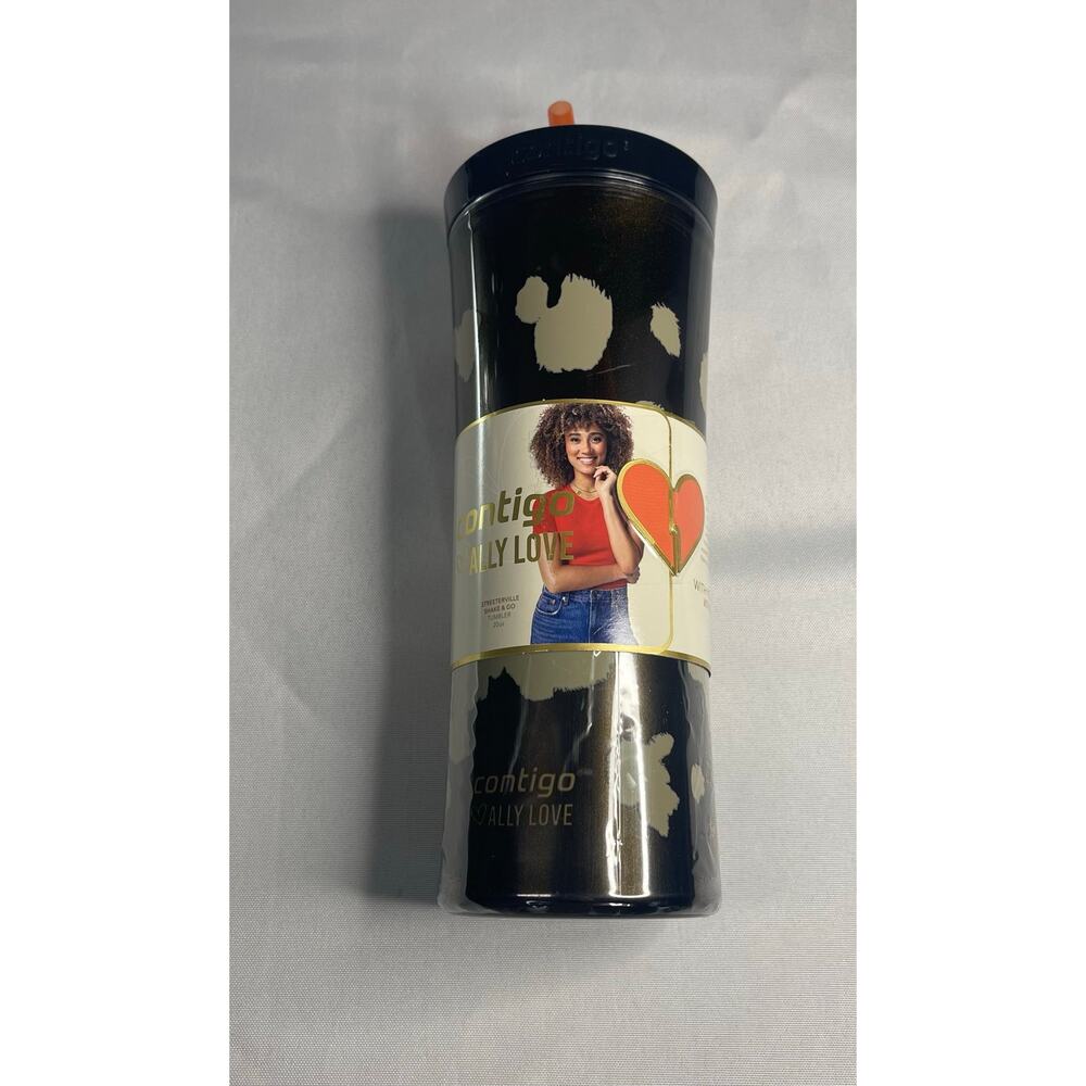 Contigo x Alley Love Shake & Go Tumbler, Autoclose blender bottle-Brown NWT